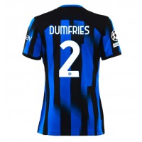 Inter Milan Denzel Dumfries #2 Domaci Dres za Ženska 2023-24 Kratak Rukav